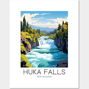 A Pop Art Travel Print of the Huka Falls - New Zealand Posters and Art